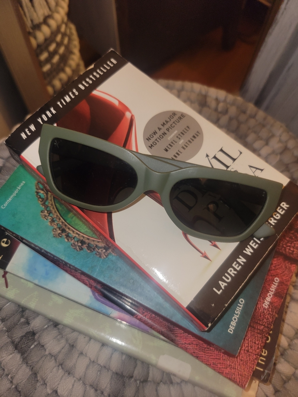Women's Cat-Eye Sunglasses in Sage Green